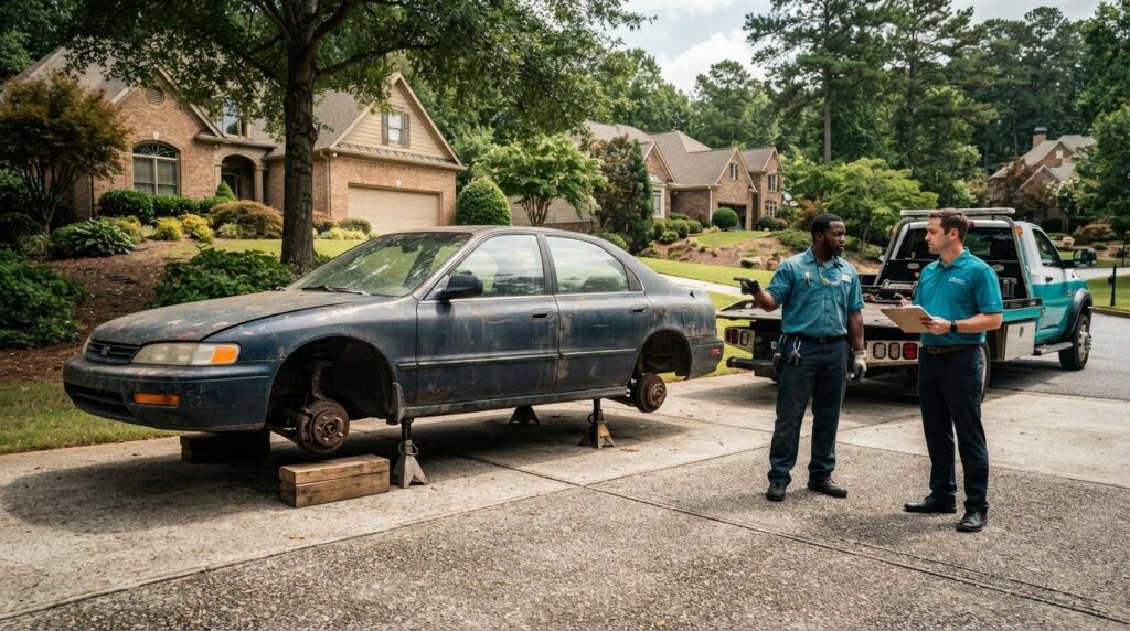 How to Get Rid of a Car With No Wheels in Alpharetta (2026)